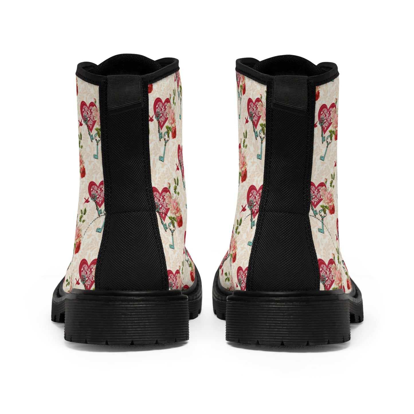 Valentine Yellow Women's Canvas Boots