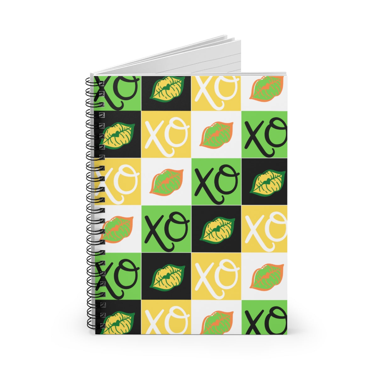Hugs and Kisses Spiral Notebook - Ruled Line - yellow