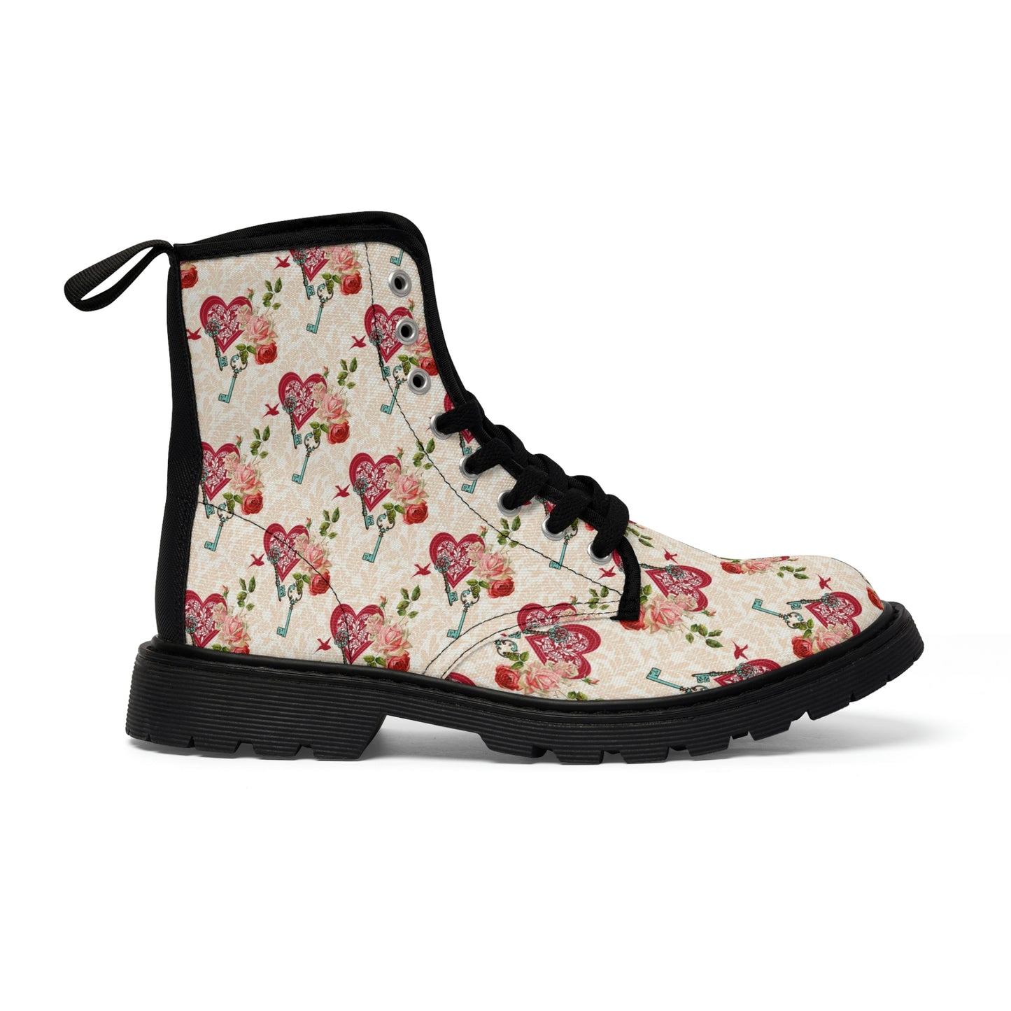 Valentine Yellow Women's Canvas Boots