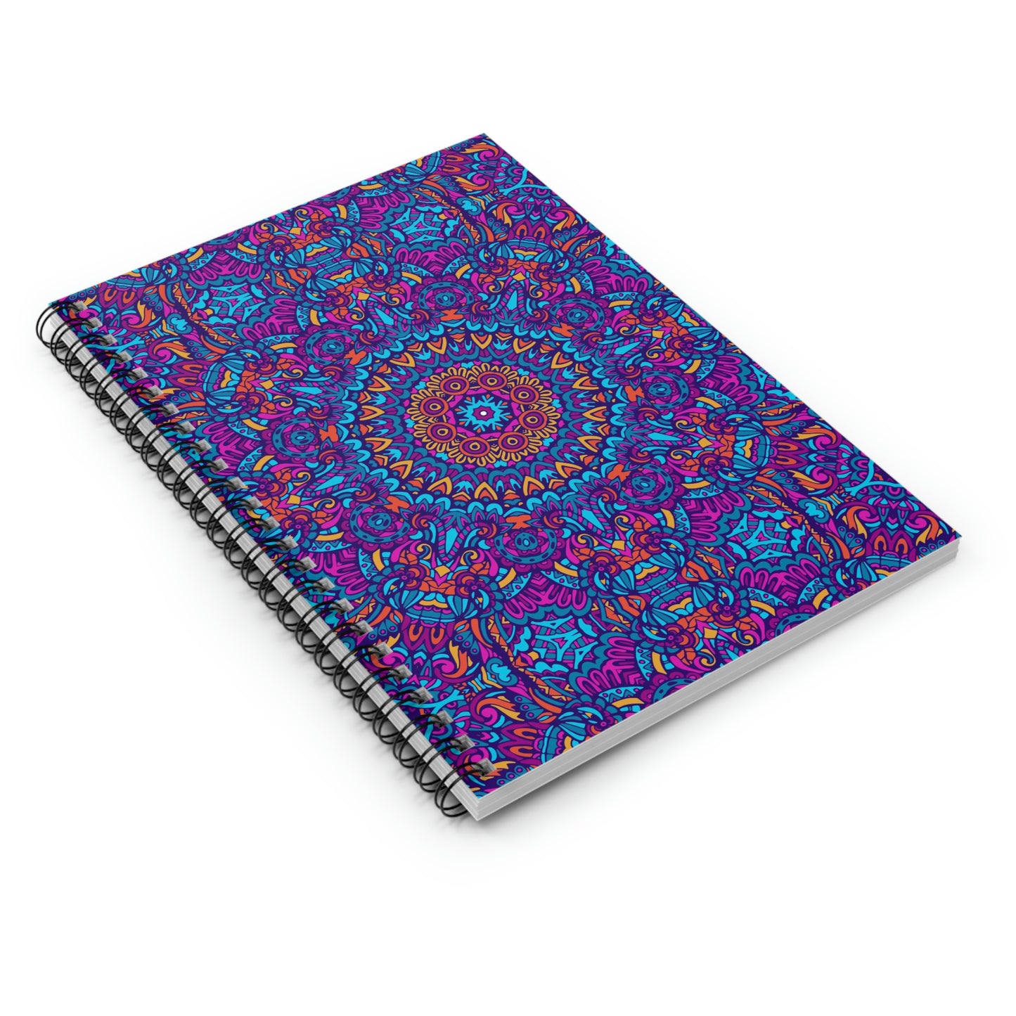 Mandala Blue Spiral Notebook - Ruled Line