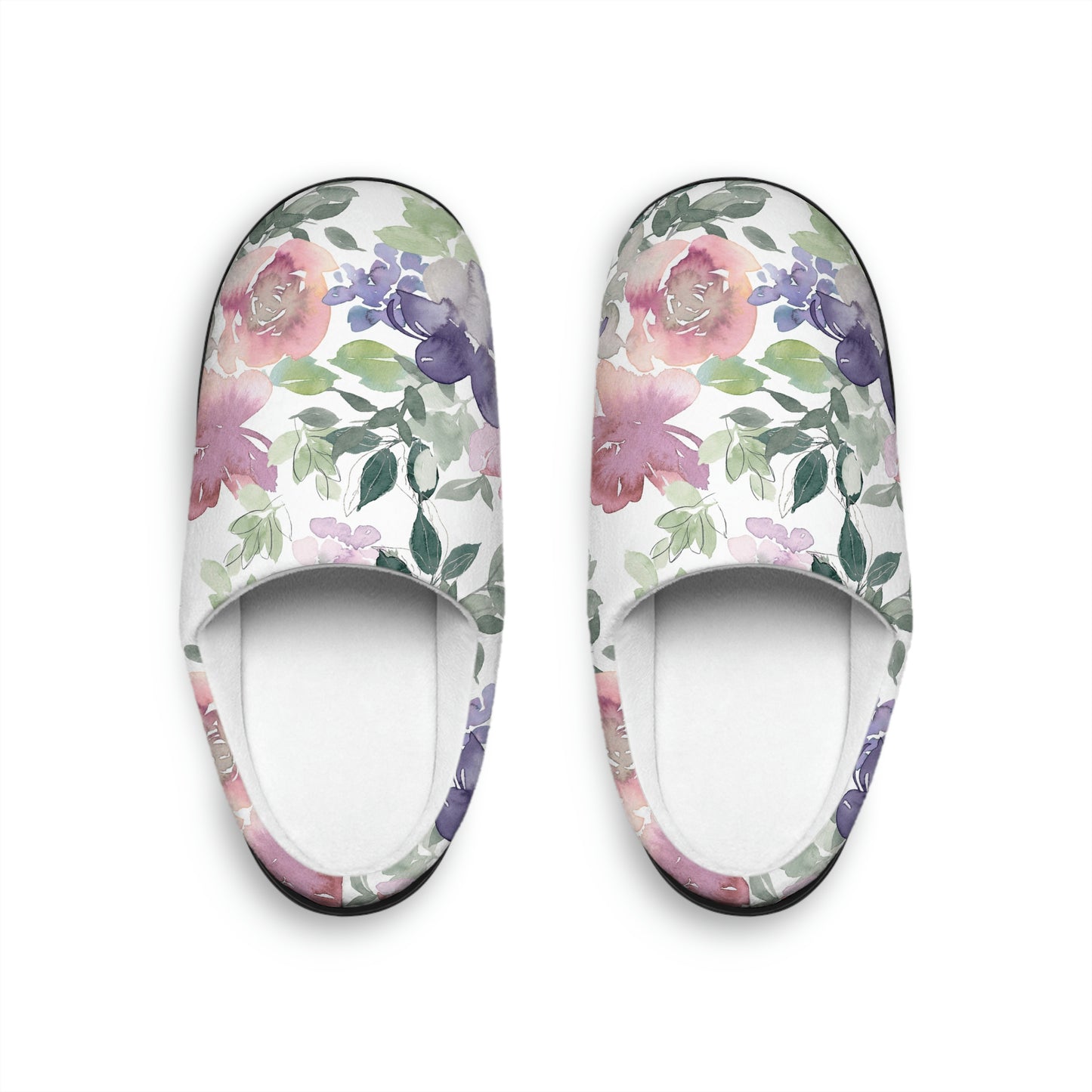 Purple Flower Women's Indoor Slippers