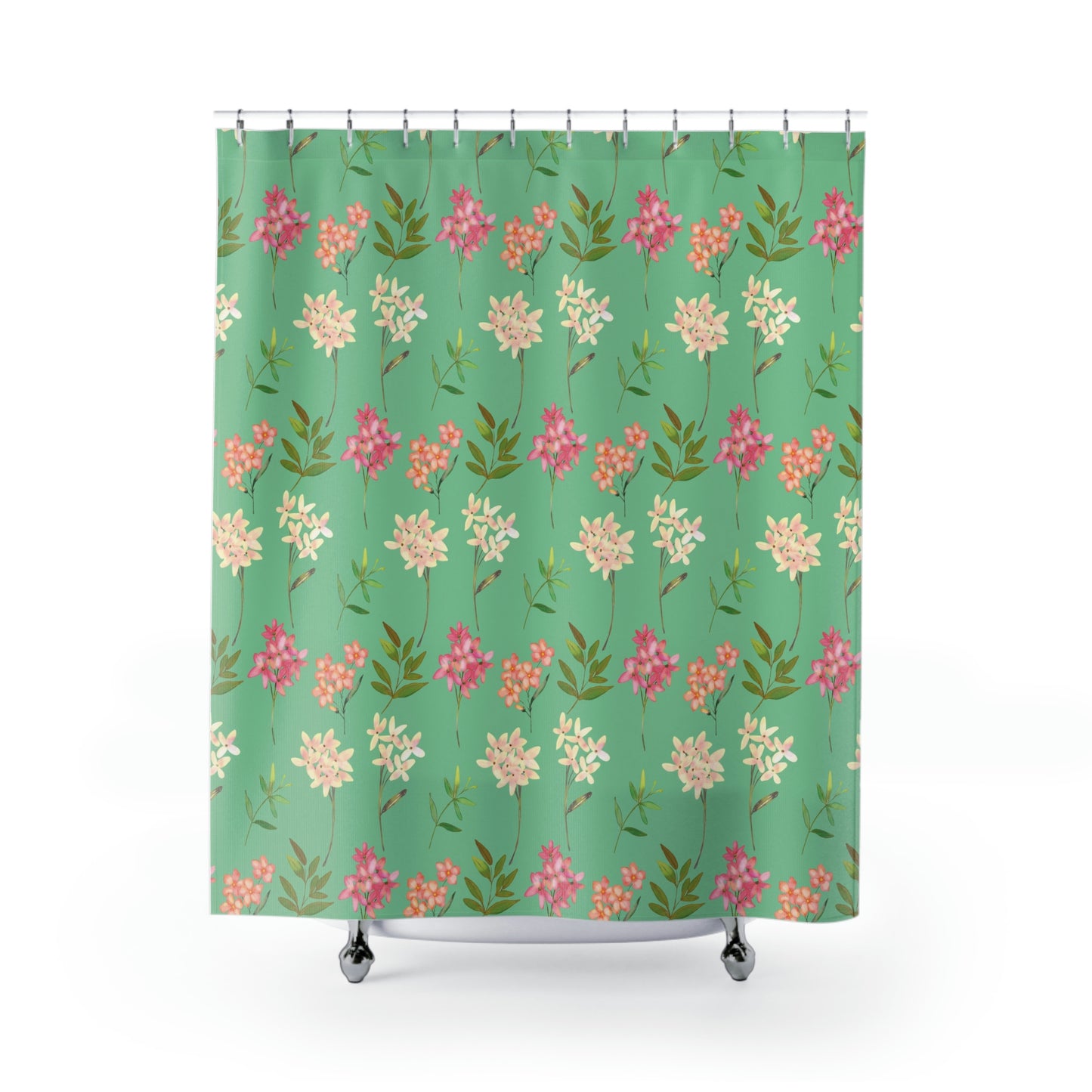 Flower Green Shower Curtains