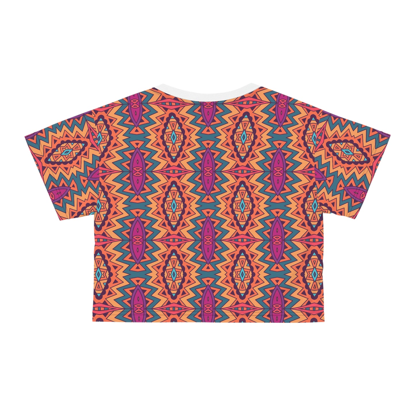 Mandala Orange Crop Tee