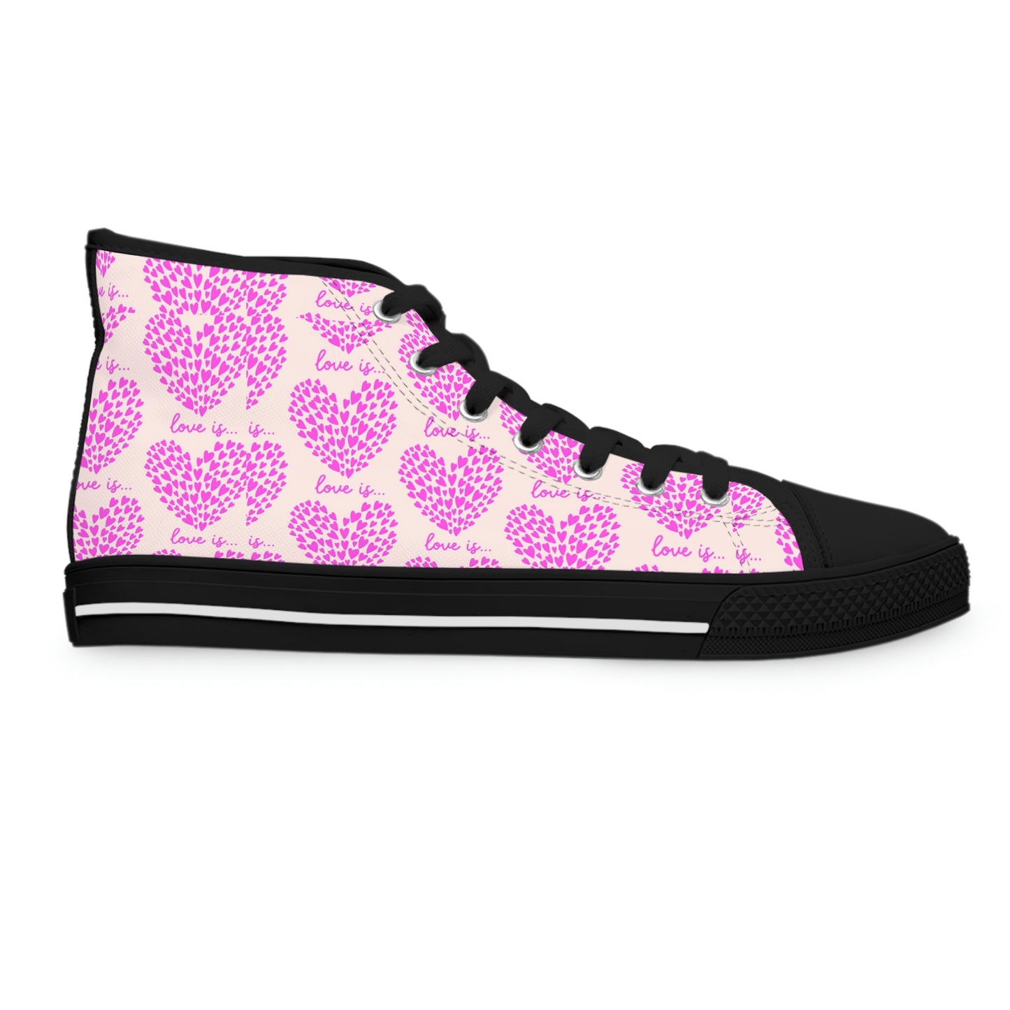 Valentine Purple Heart Women's High Top Sneakers