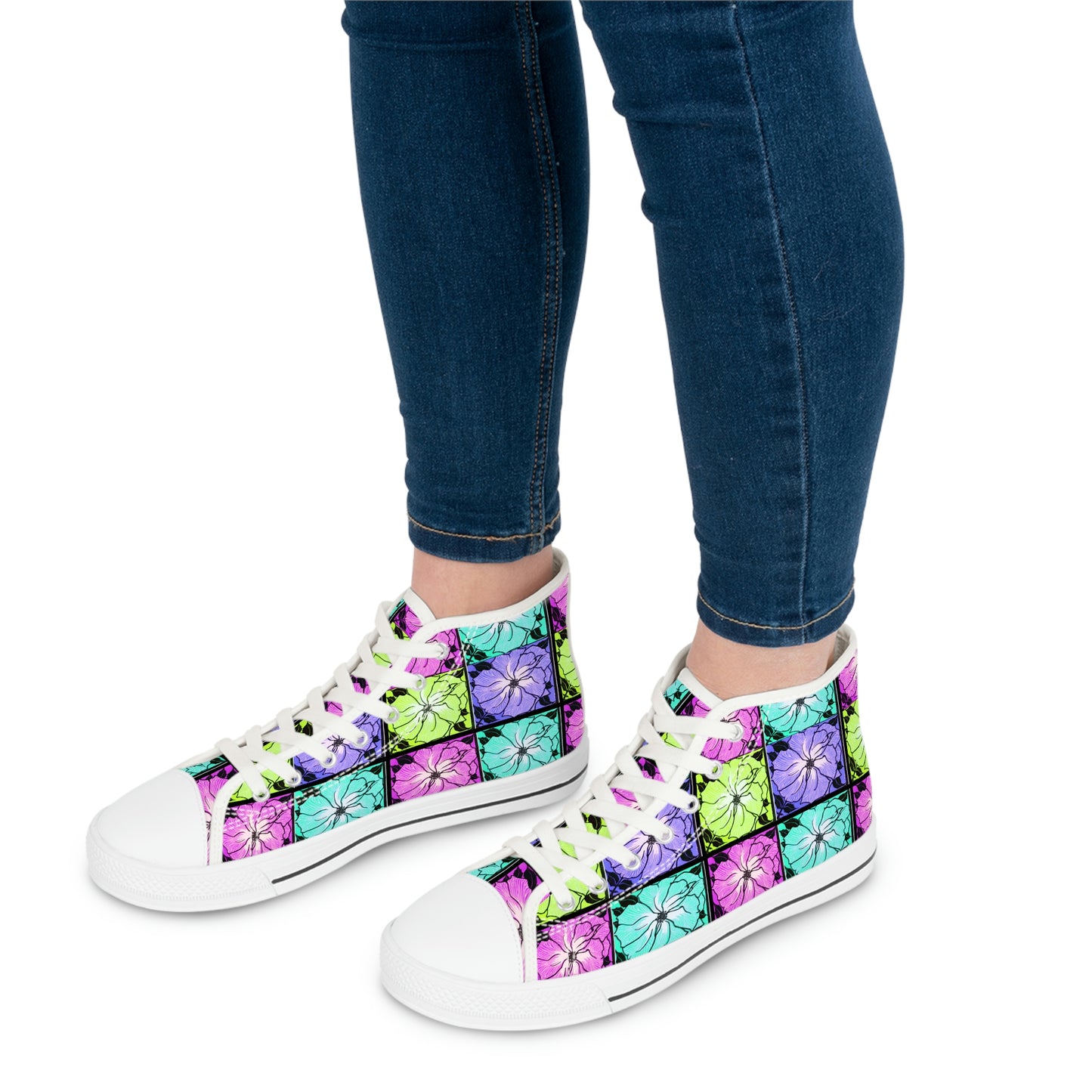 Multi J Color Women's High Top Sneakers