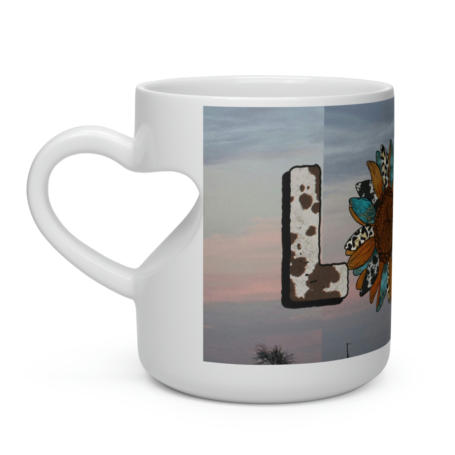 Sky Love Heart Shape Mug