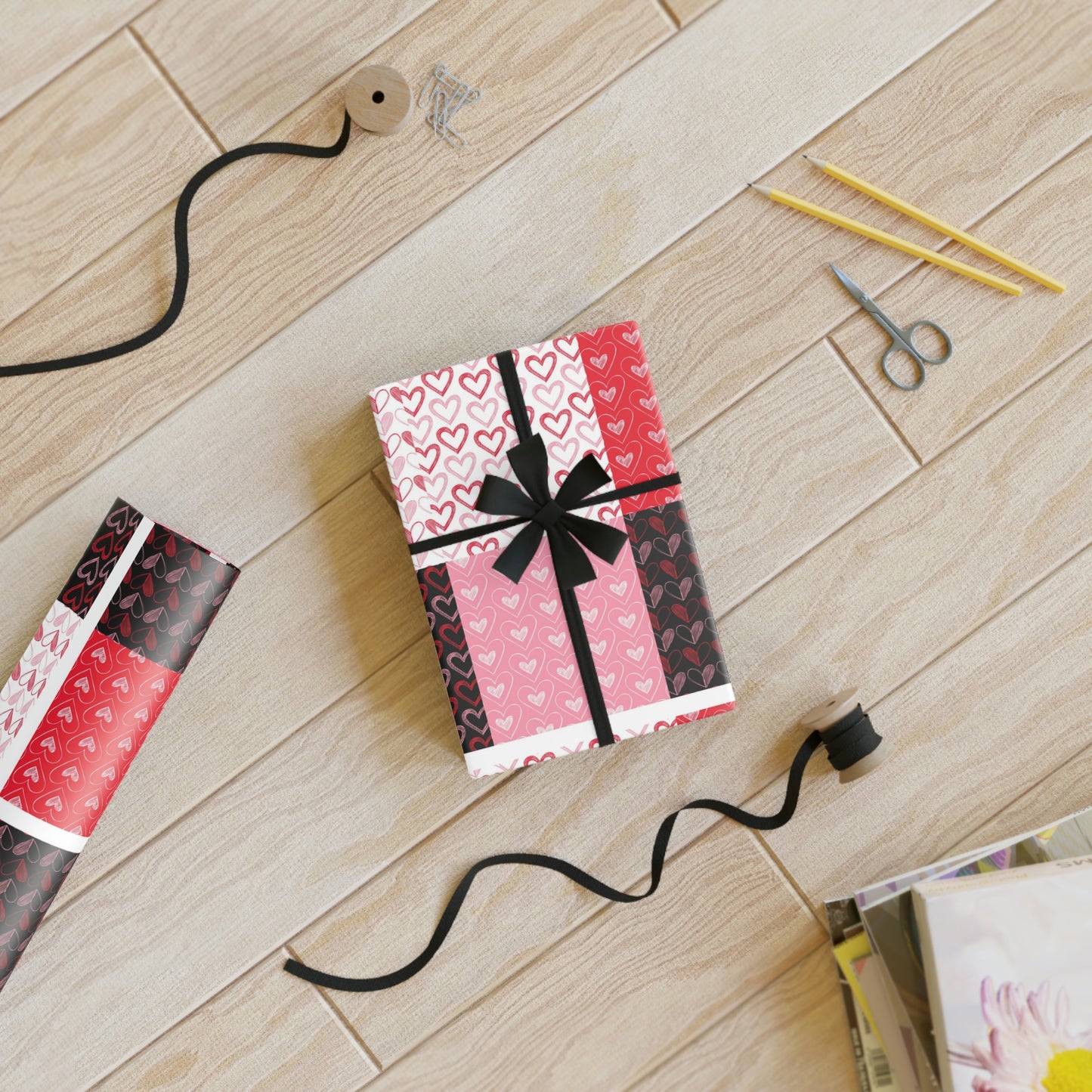 Valentine Gift Wrapping Paper Rolls, 1pc