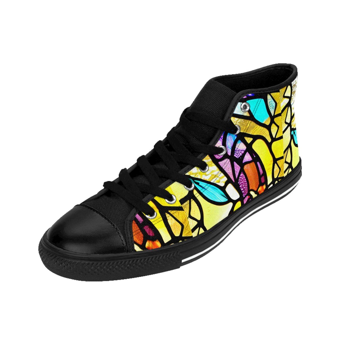 Mosaic Yellow Women's Classic Sneakers