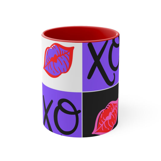 Hugs and Kisses Accent Coffee Mug, 11oz