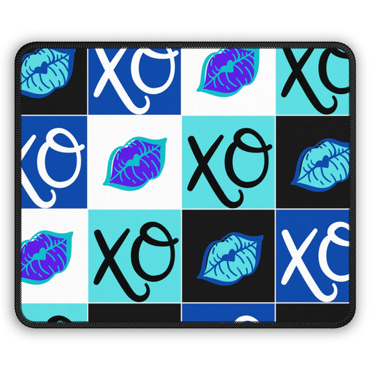 Hugs and Kisses Blue Gaming Mouse Pad