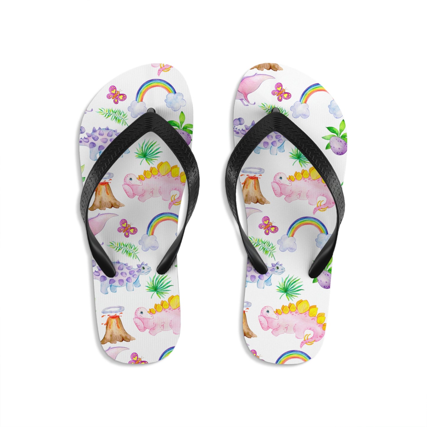 Dinosaur Pink Unisex Flip-Flops