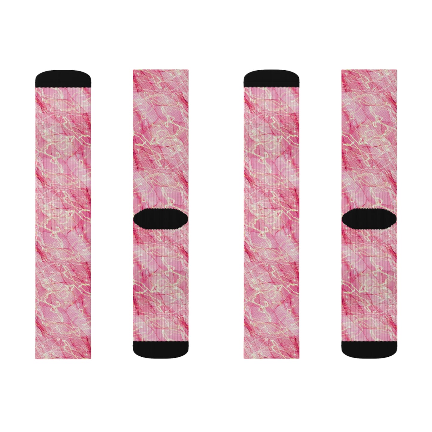 Pink Sublimation Socks