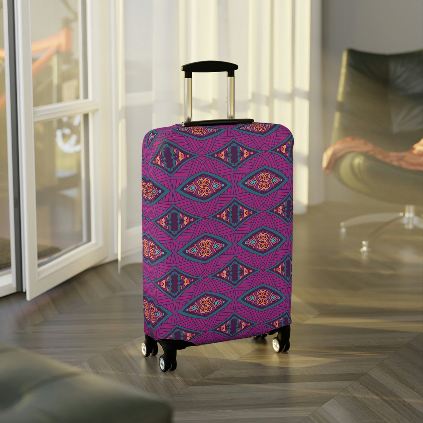 Purple Mandala Luggage Cover