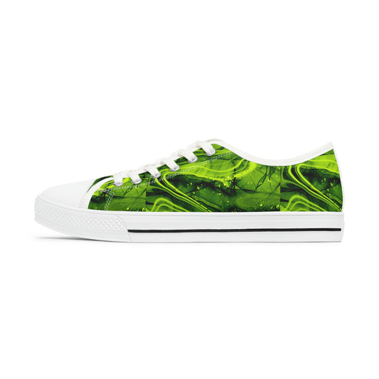 Marble Green Women's Low Top Sneakers