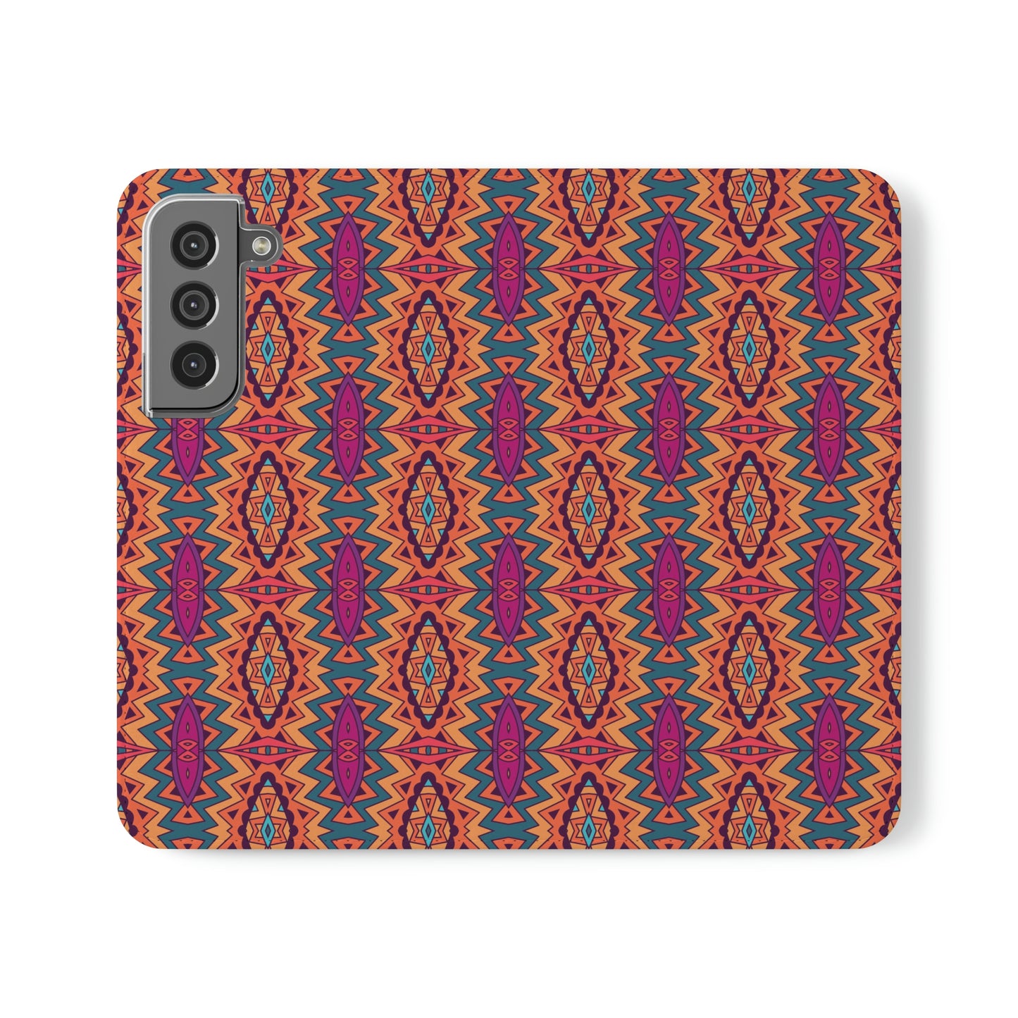 Orange Mandala Flip Cases