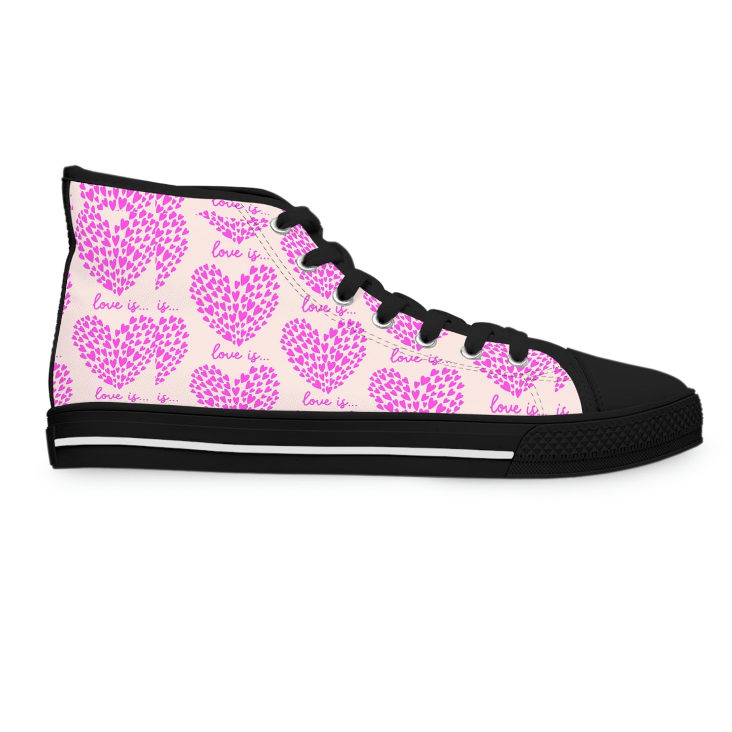 Valentine Purple Heart Women's High Top Sneakers