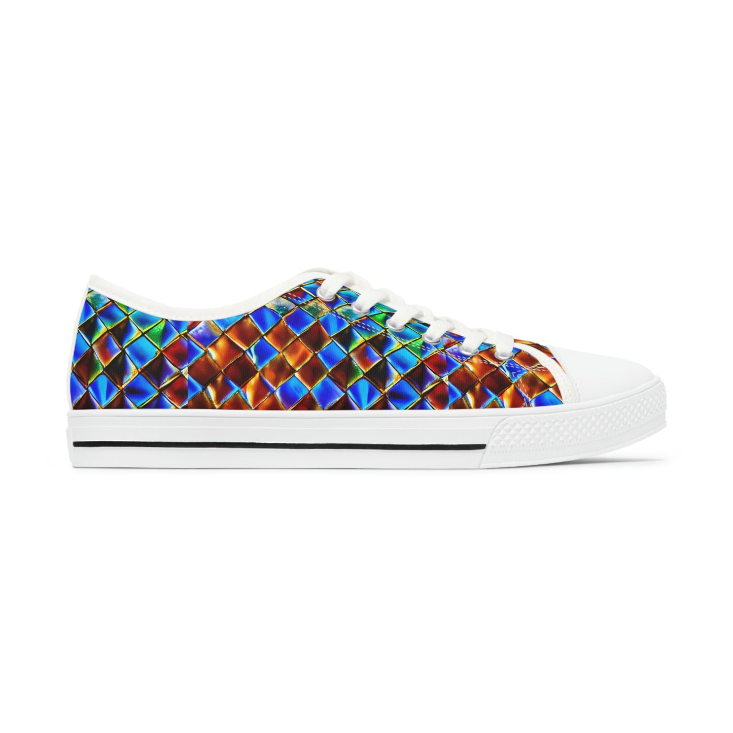 Mosaic Blue Women's Low Top Sneakers