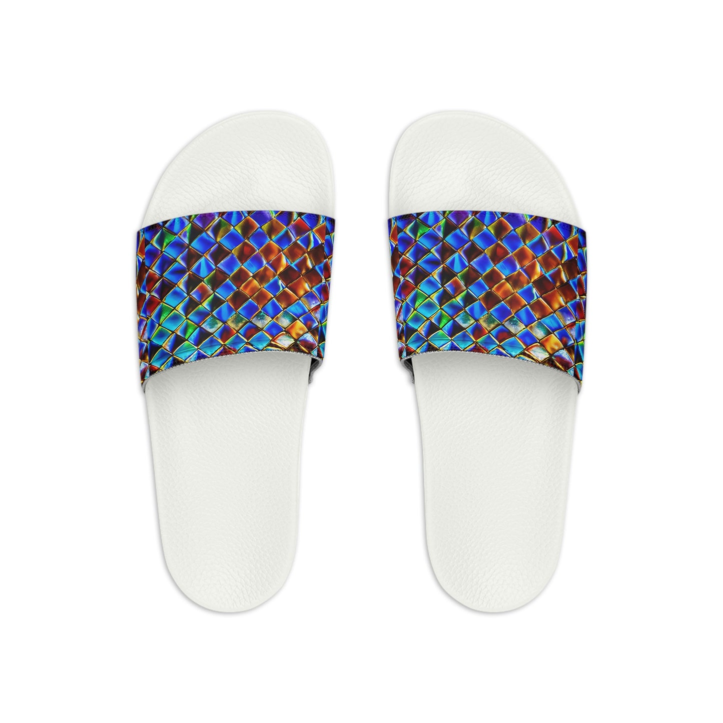 Mosaic Blue Women's Slide Sandals