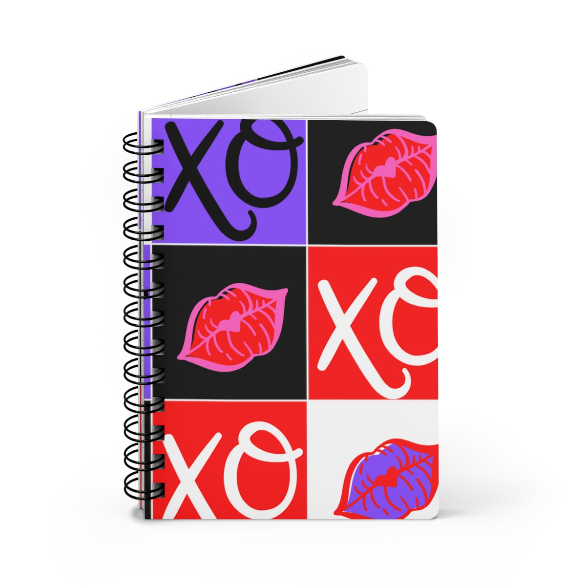 Hugs and Kisses Red Spiral Bound Journal