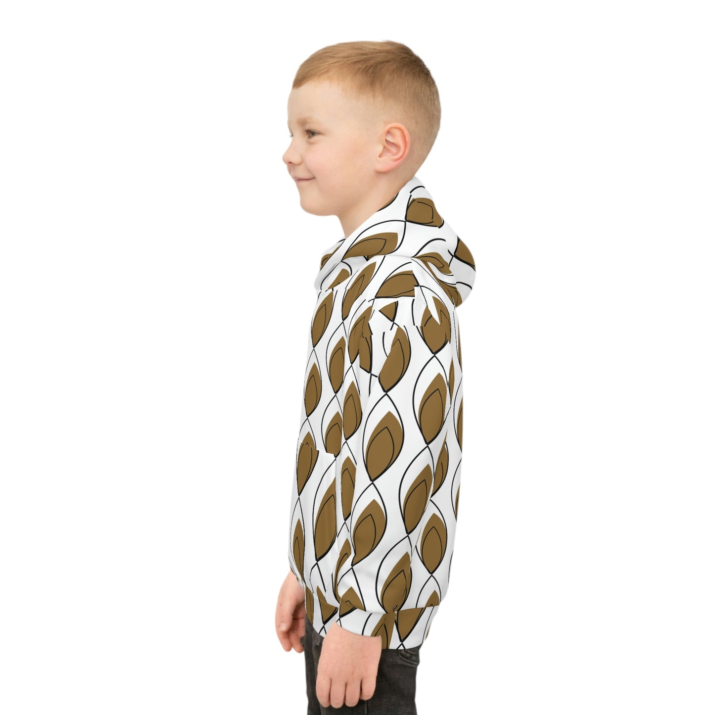 White Brown Children's Hoodie