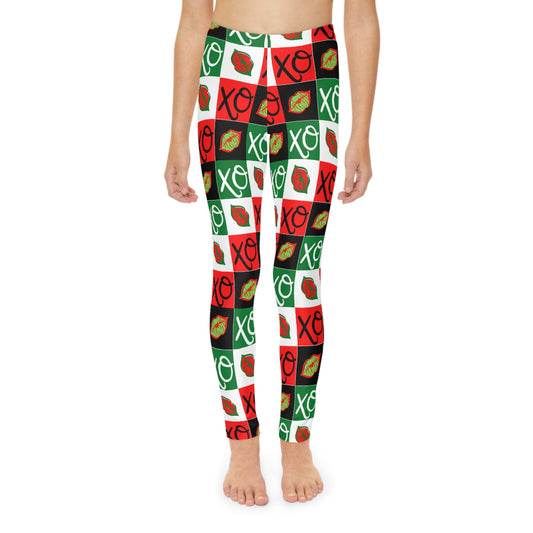 Hugs and Kisses Xmas Youth Full-Length Leggings