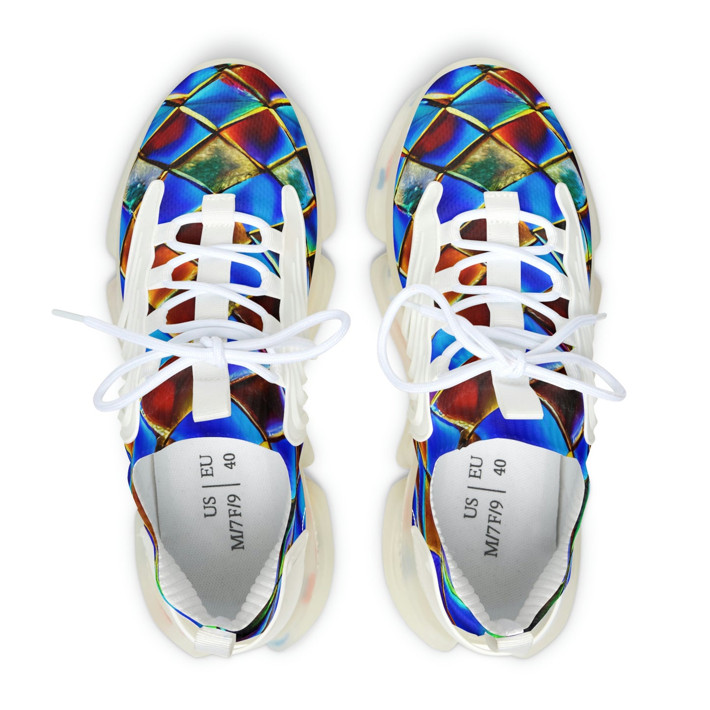 Mosaic Blue Women's Mesh Sneakers