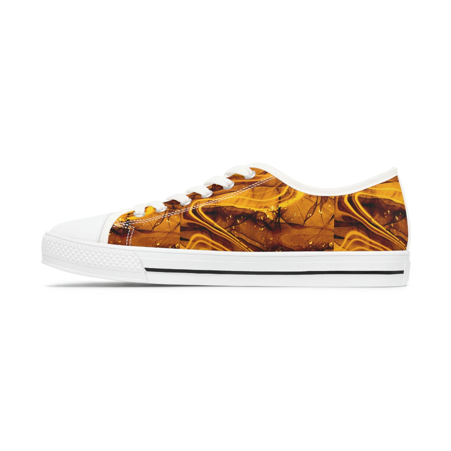 Marble Brown Women's Low Top Sneakers