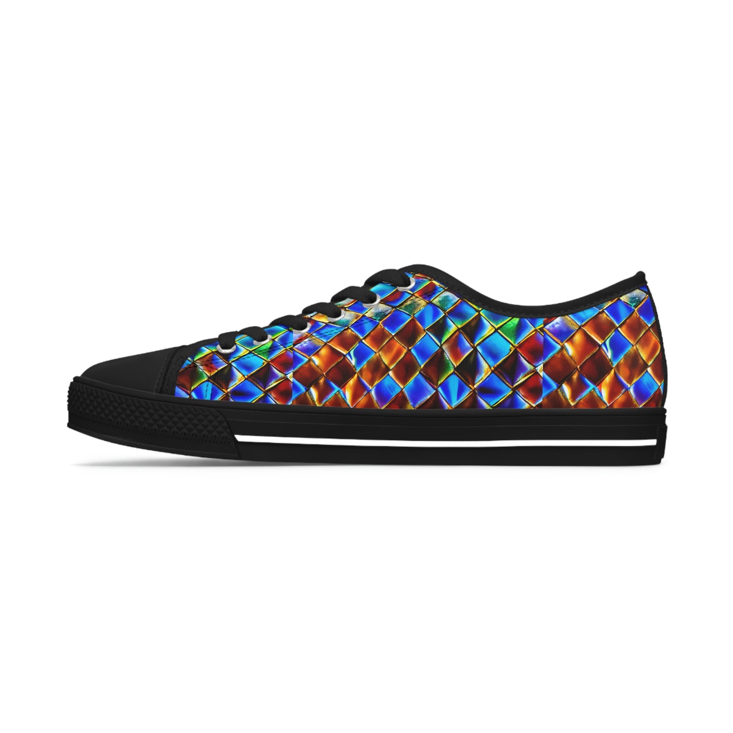 Mosaic Blue Women's Low Top Sneakers