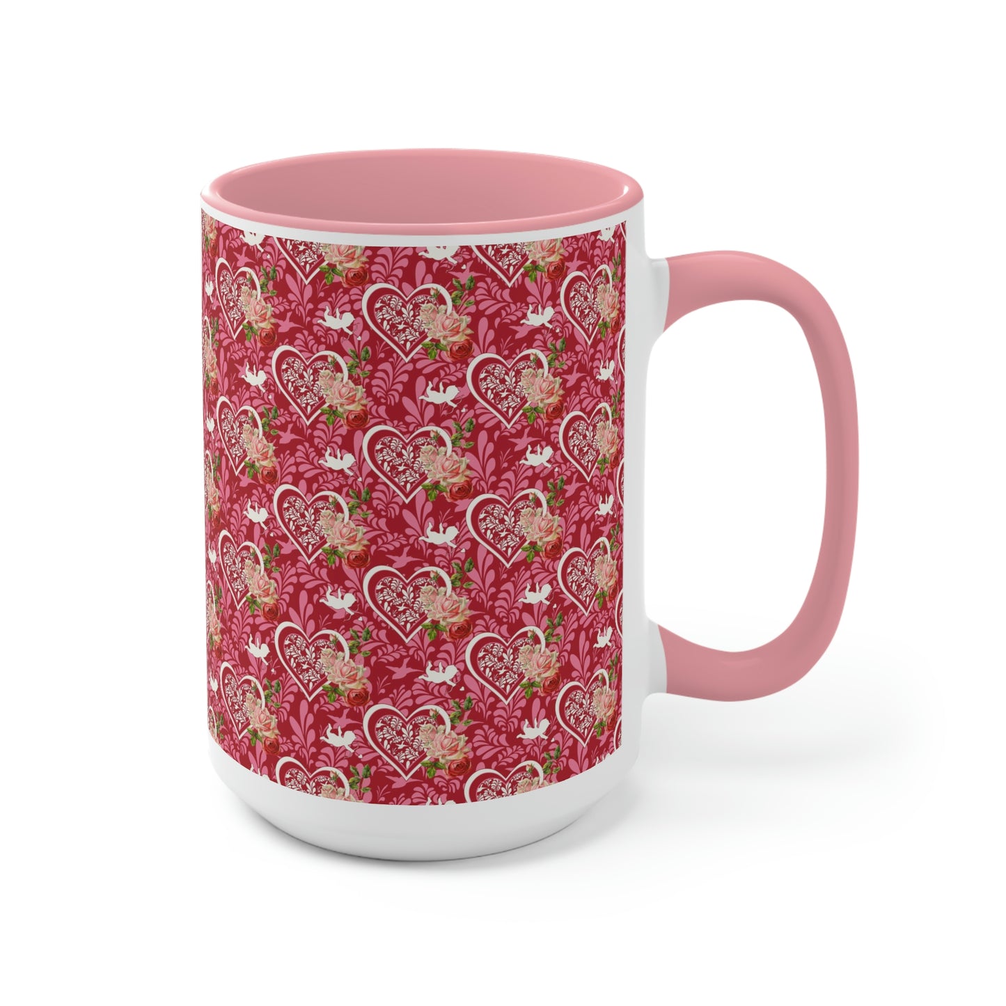 Valentine Two-Tone Coffee Mugs, 15oz