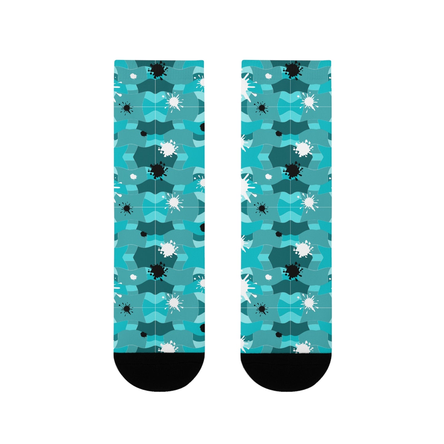 Blue Sublimation Crew Socks