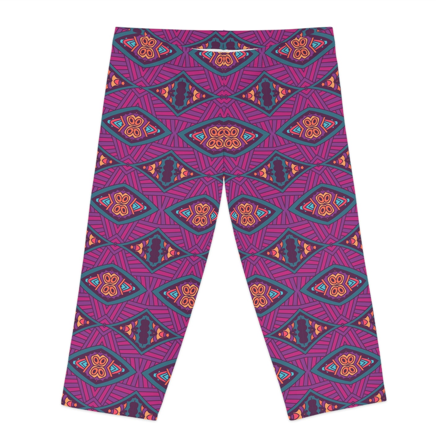 Mandala Purple Women's Capri Leggings