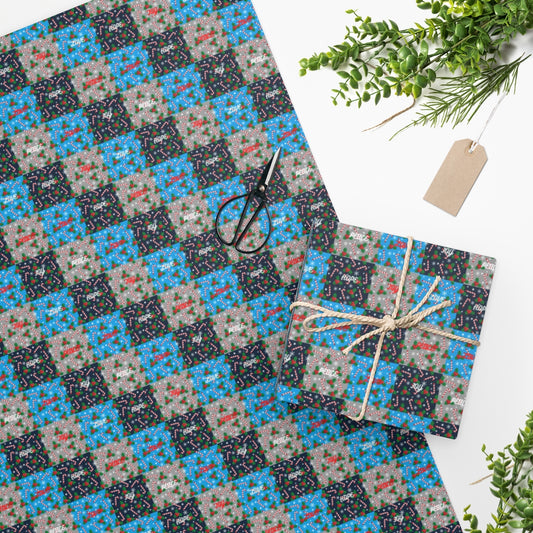 Wrapping Paper xmas blue