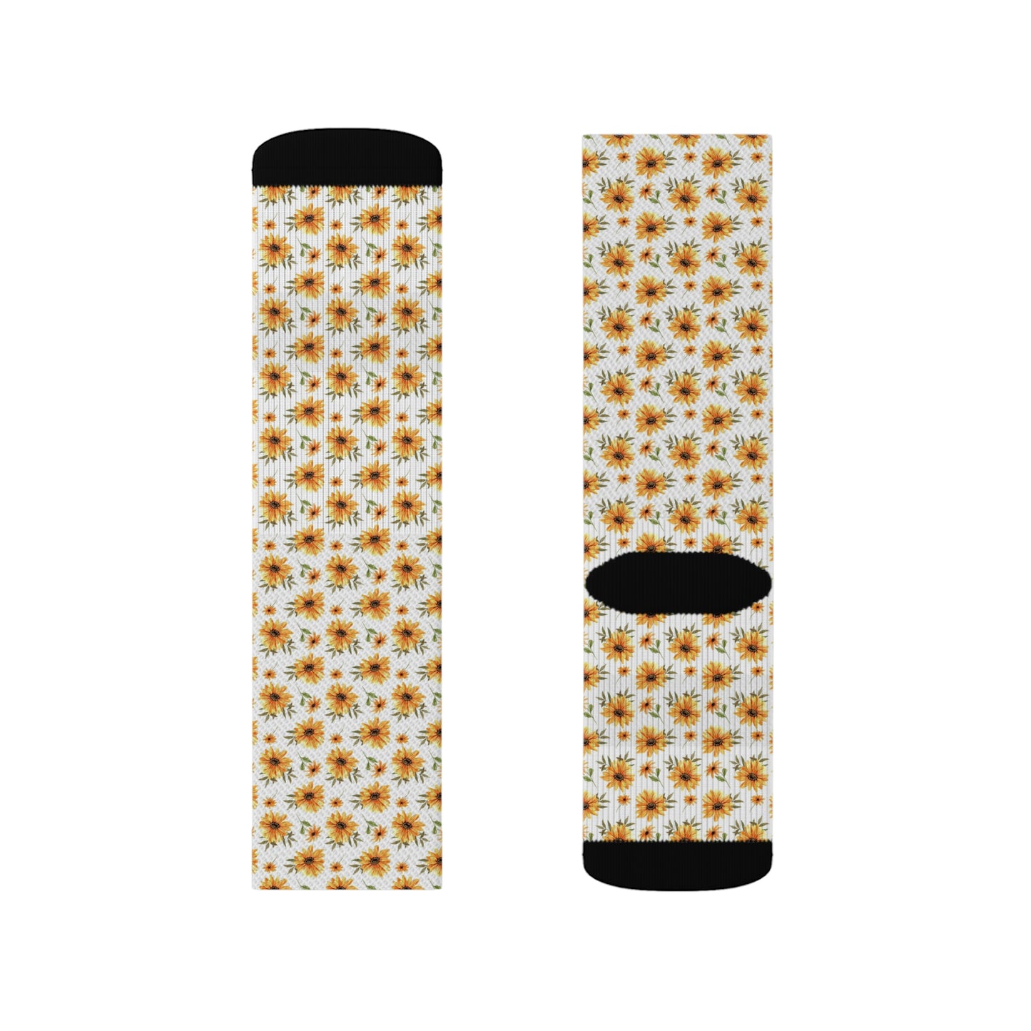 Yellow Daisy Sublimation Socks