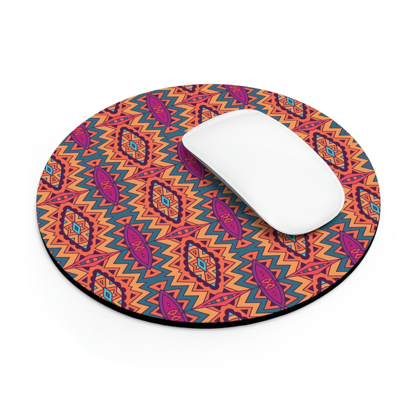 Orange Mandala Mouse Pad