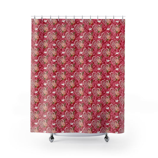 Valentine Heart Shower Curtains