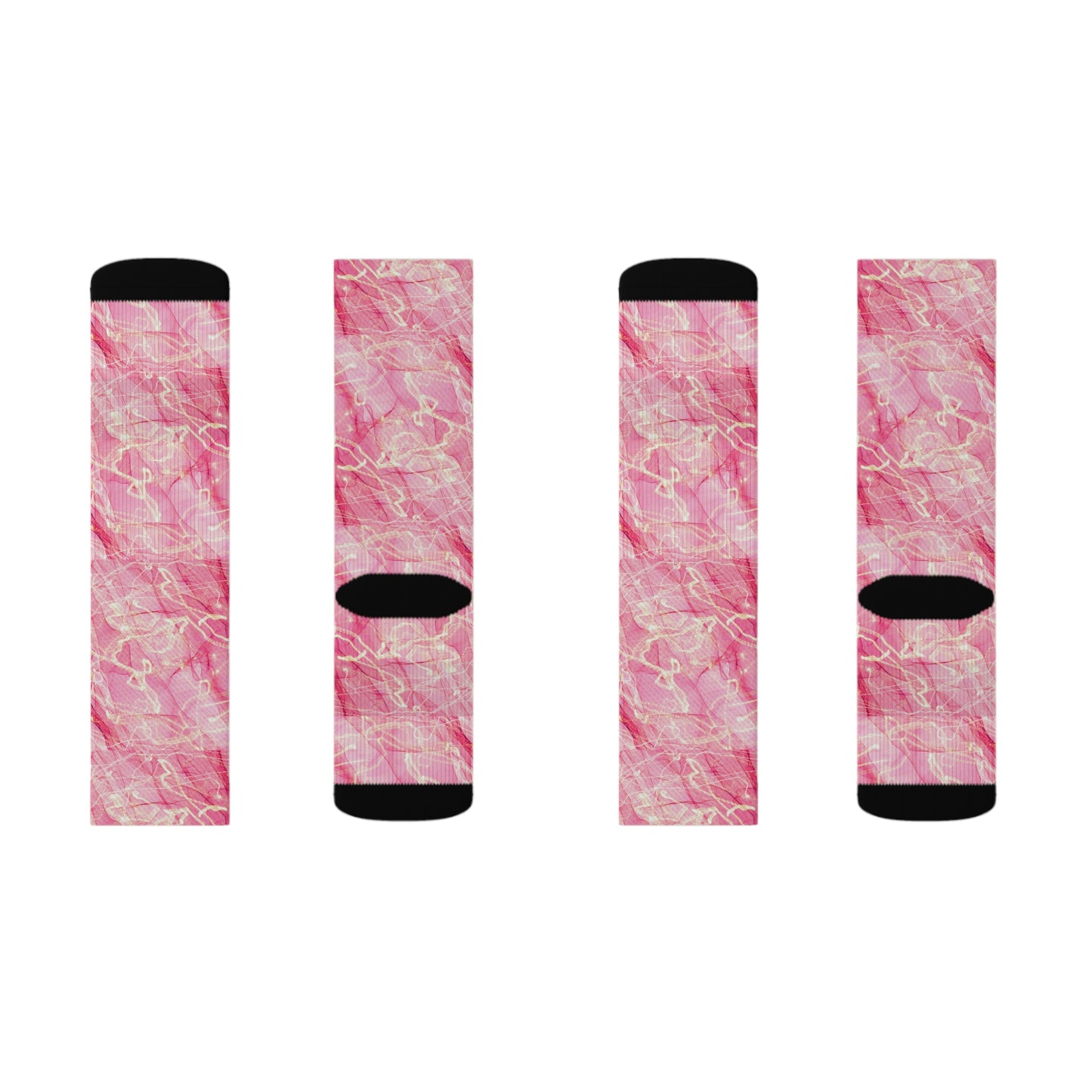 Pink Sublimation Socks