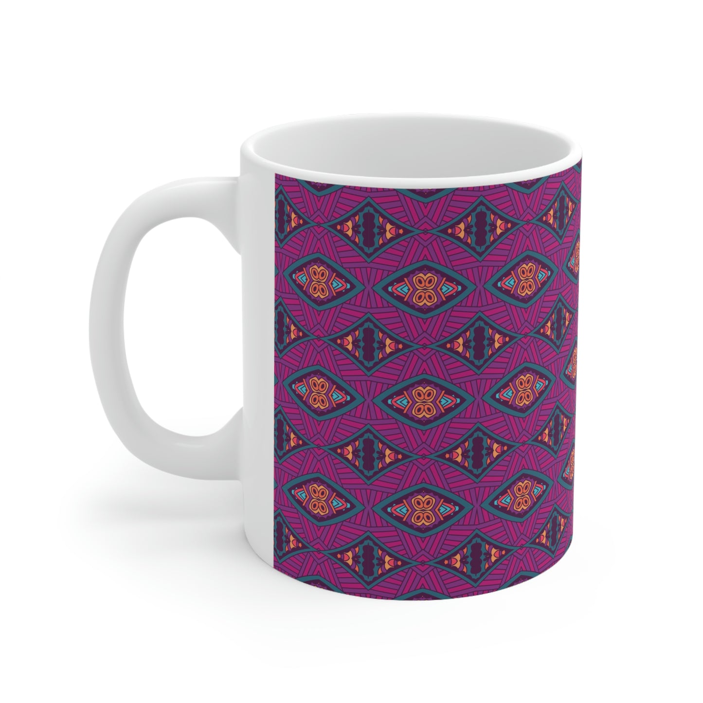 Purple Mandala Ceramic Mug 11oz