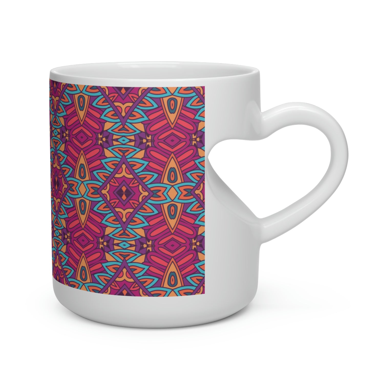 Mandala Heart Shape Mug