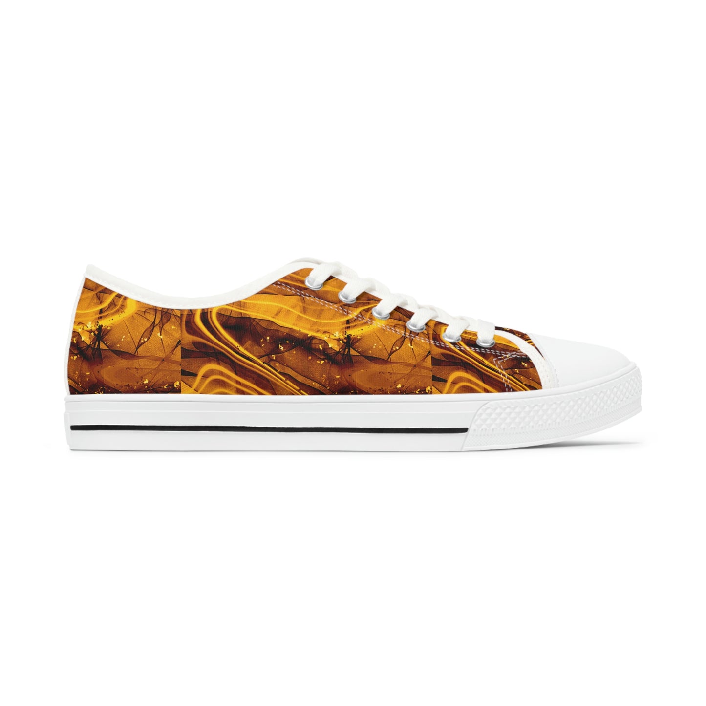 Marble Brown Women's Low Top Sneakers