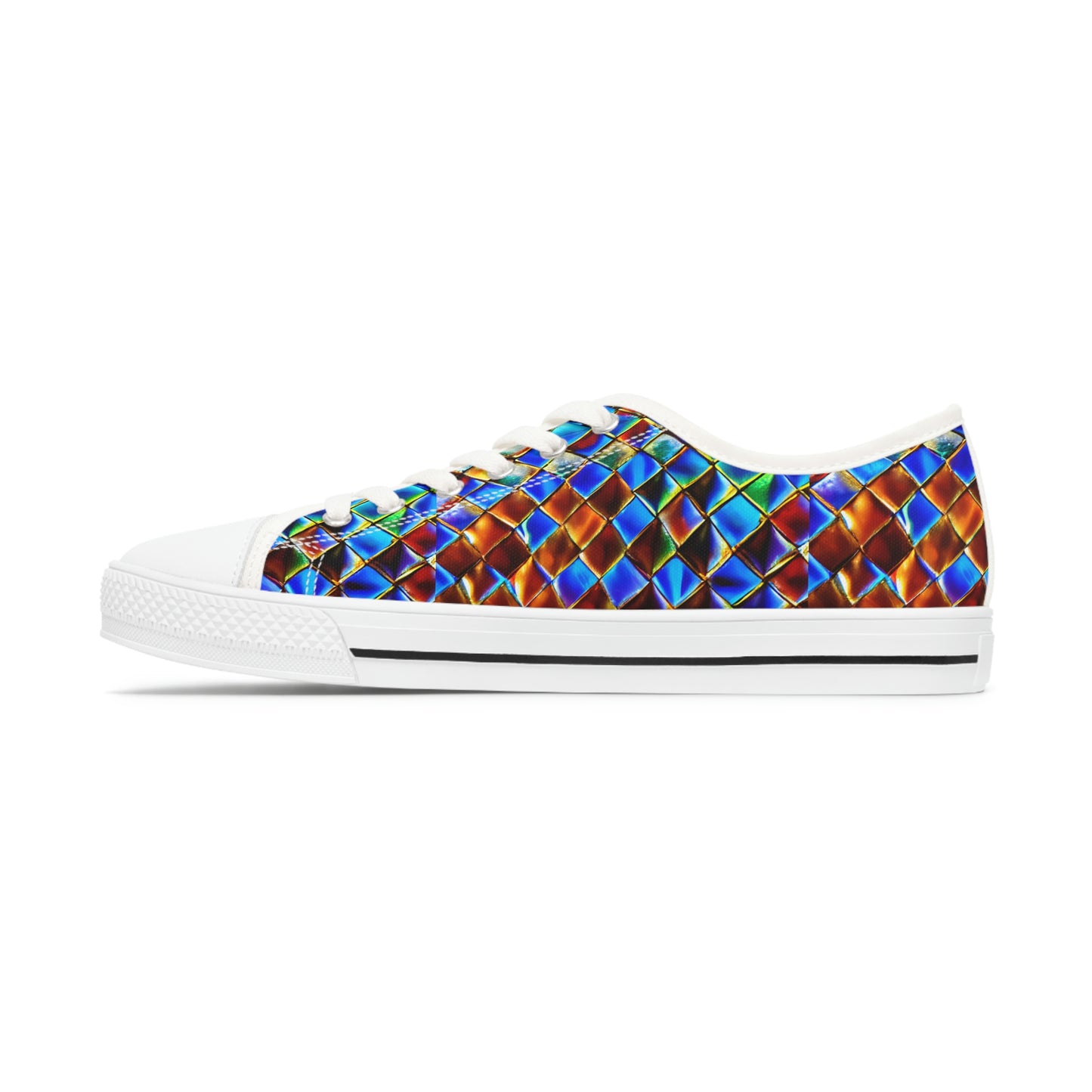 Mosaic Blue Women's Low Top Sneakers