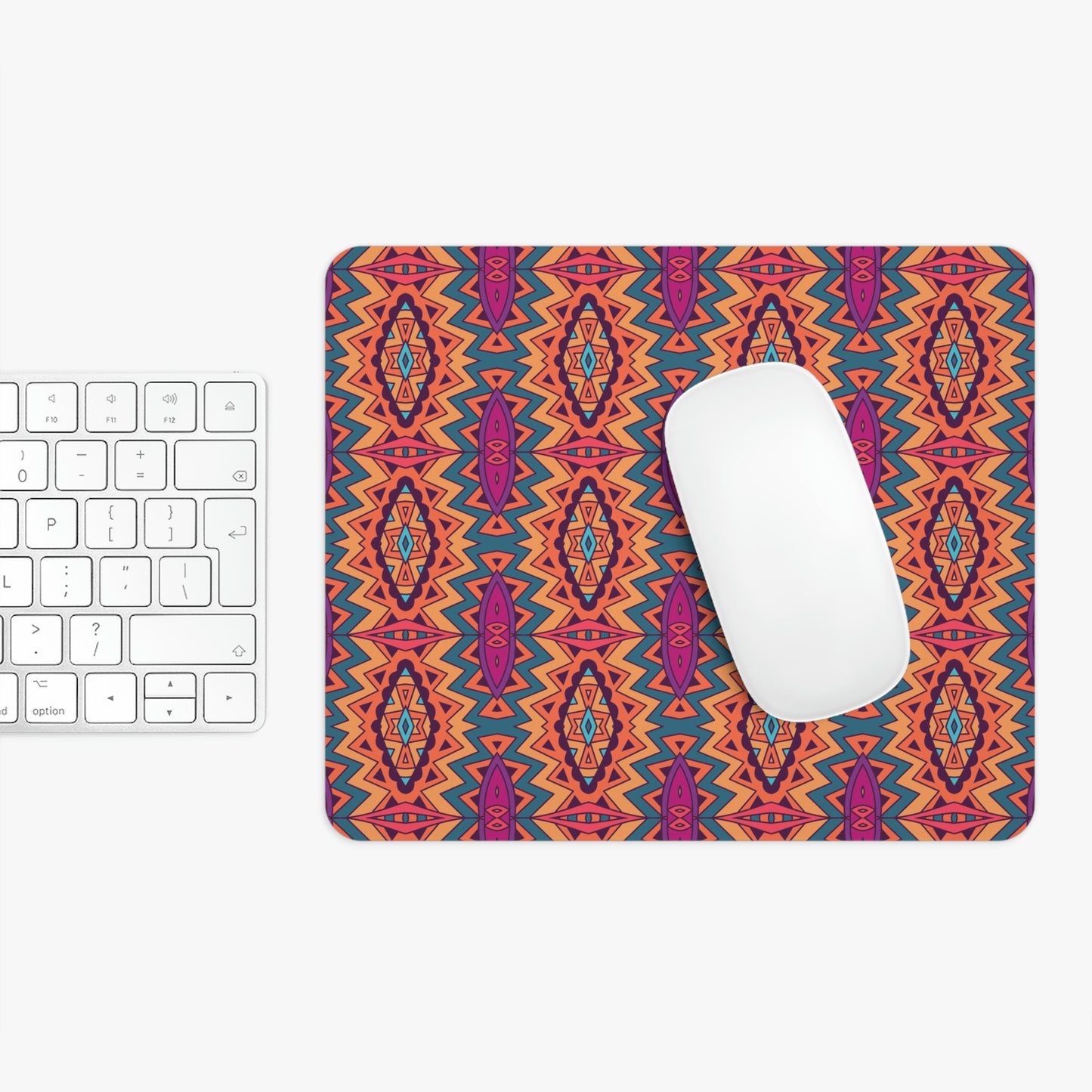 Orange Mandala Mouse Pad