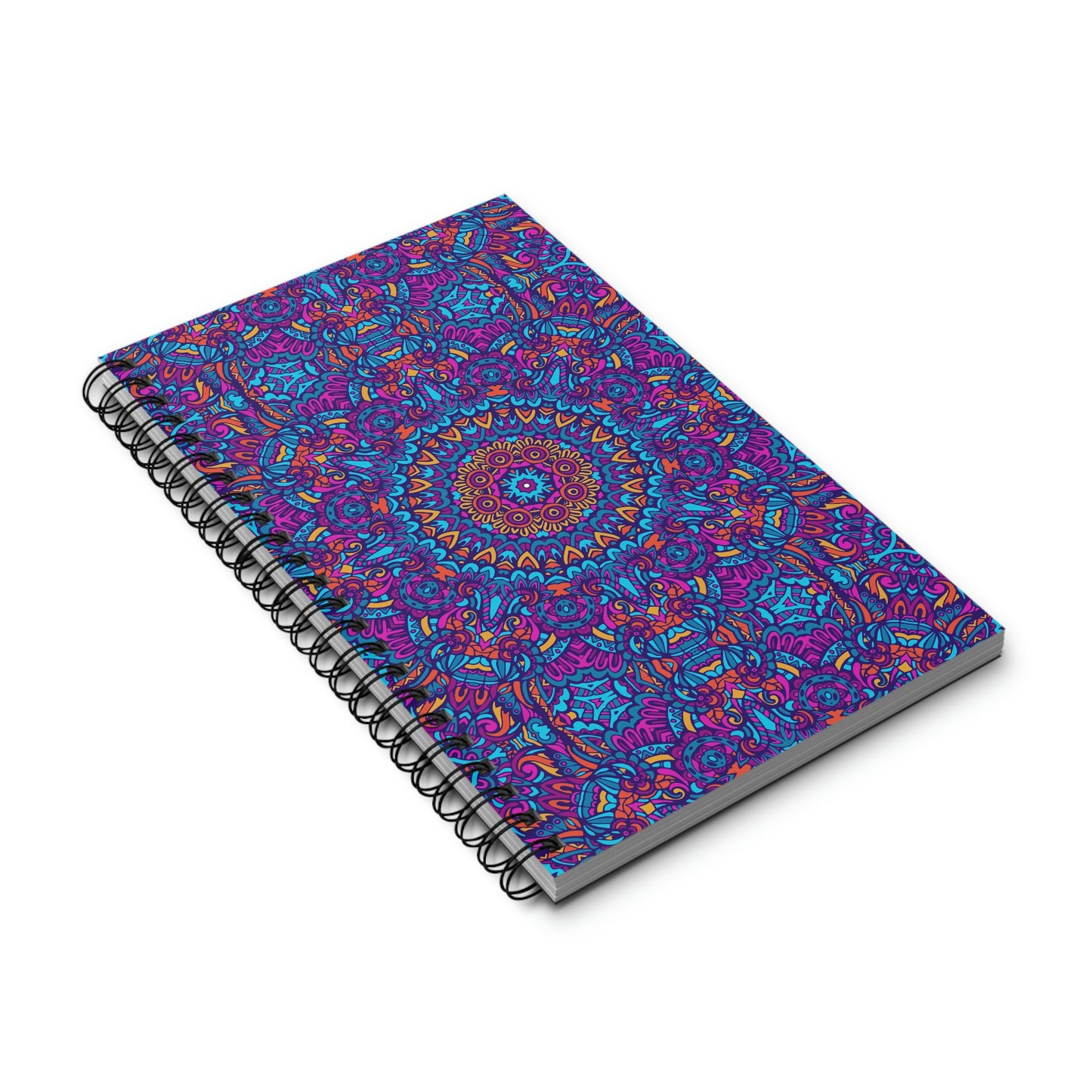 Blue Mandala Spiral Journal