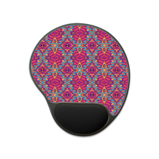 Pink Mandala Mouse Pad With Wrist Rest