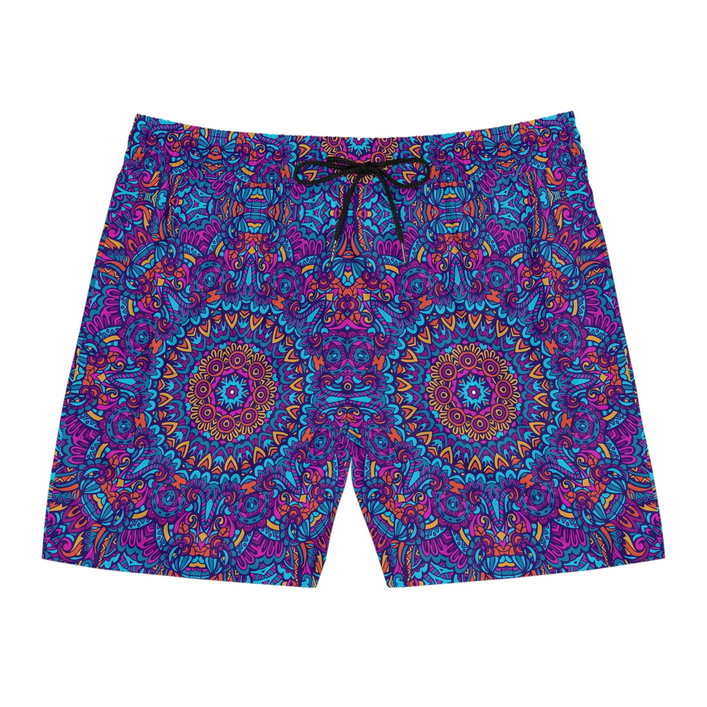 Mandala Blue Men's Mid-Length Swim Shorts