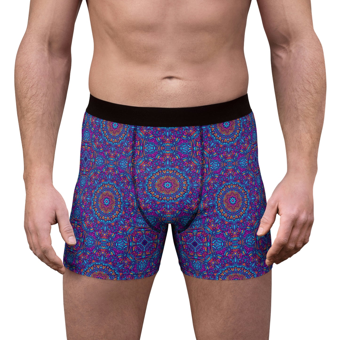 Blue Mandala Men's Boxer Briefs