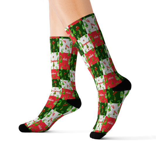 Sublimation Socks xmas red