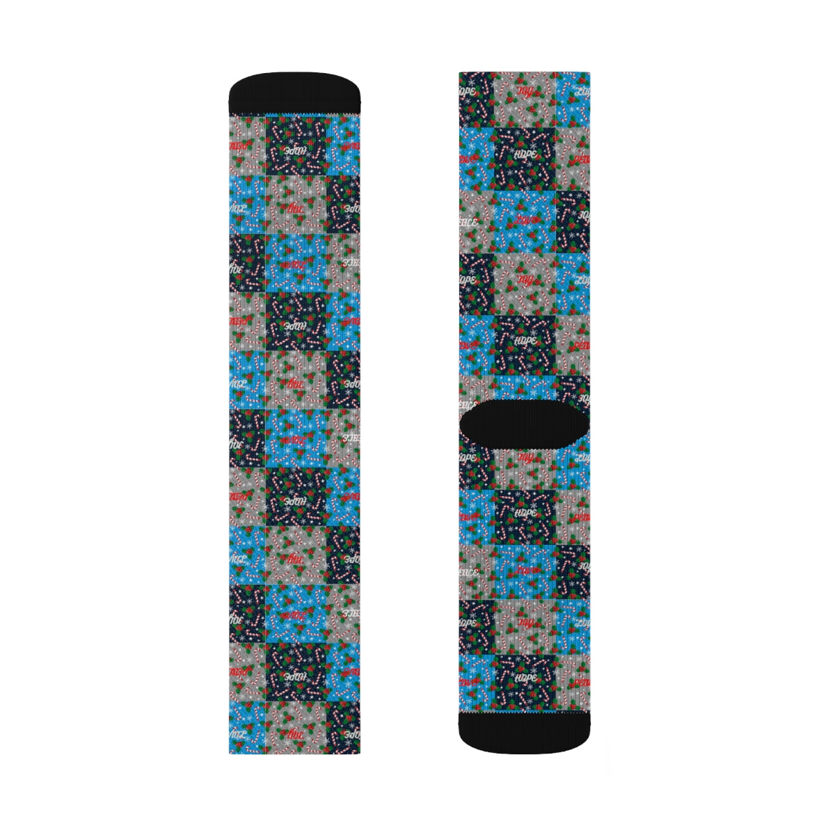 Sublimation Socks xmas blue