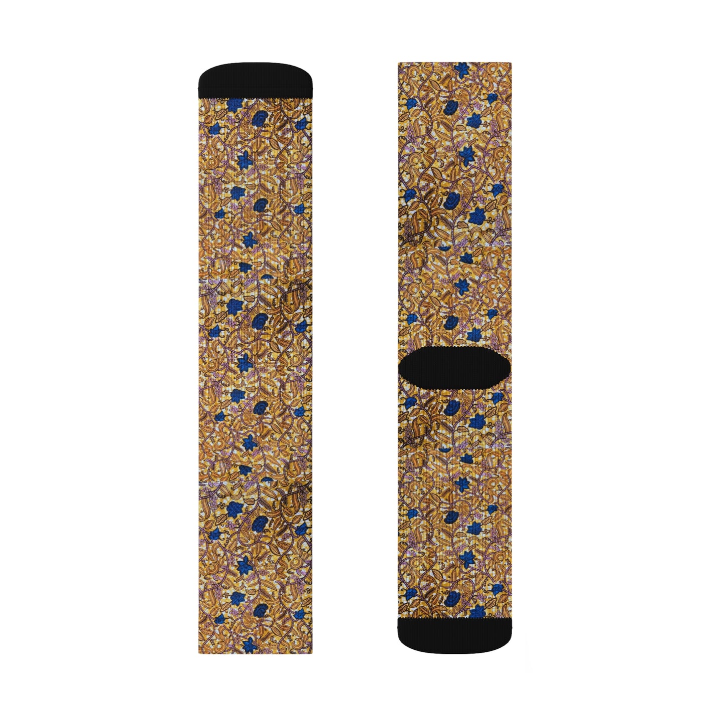 Yellow Flower Sublimation Socks