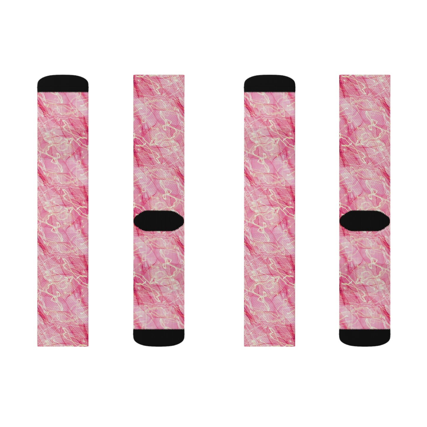 Pink Sublimation Socks