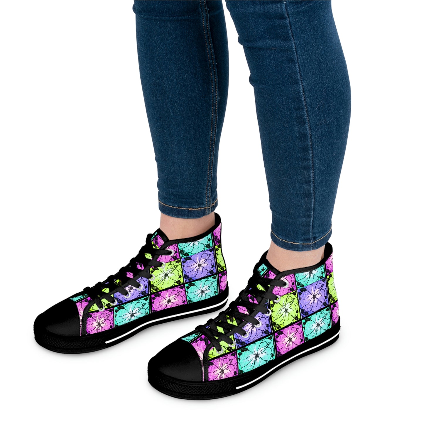 Multi J Color Women's High Top Sneakers